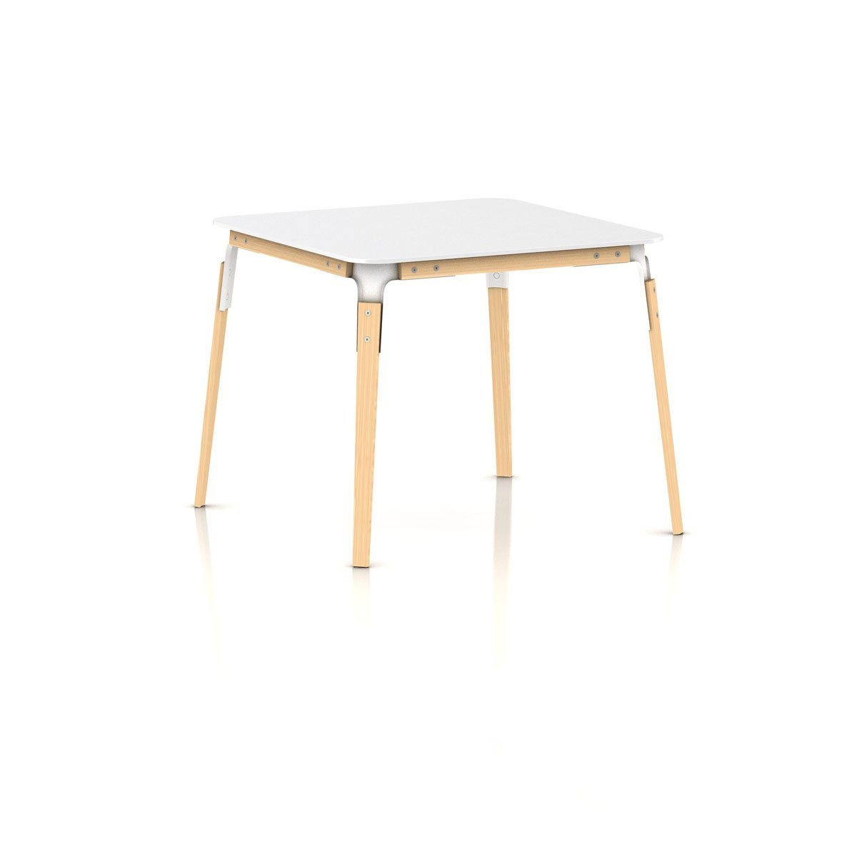 Steelwood Square Table Dining Tables Magis 36" Square - Natural Beech Frame/White Top +$479.00 