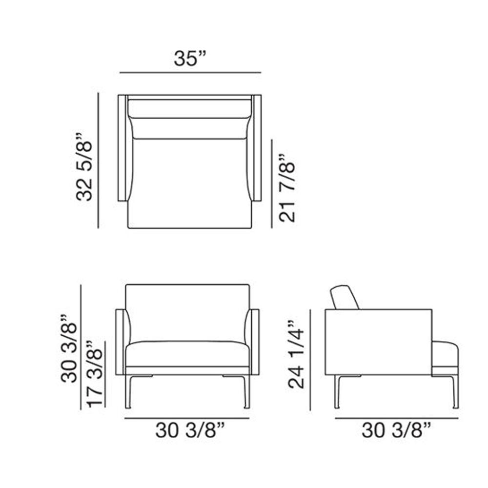 Steeve Armchair lounge chair Arper 