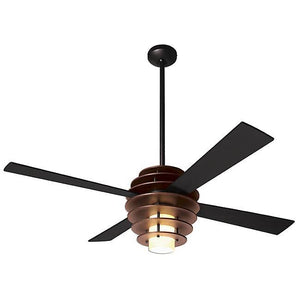 Stella Ceiling Fan In Mahogany/dark Bronze Ceiling Fans Modern Fan Co Black 17W LED 002 Fan and Light - 3 wires +$25.00