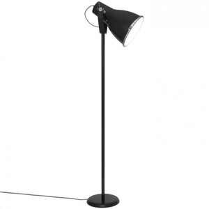 Stirrup 3 Floor Light Floor Lamps Original BTC Etched Glass Black 