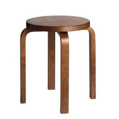 Stool E60 Stools Artek Walnut Stained Birch Seat + $55.00 