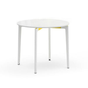 Stromborg Table - 36" Round Dining Tables Knoll Vetro Bianco Yellow 