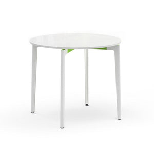 Stromborg Table - 36" Round Dining Tables Knoll Vetro Bianco Lime Green 