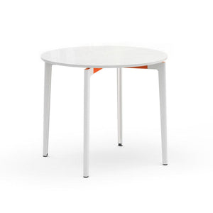Stromborg Table - 36" Round Dining Tables Knoll Vetro Bianco Orange 