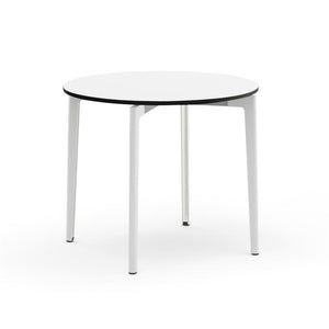 Stromborg Table - 36" Round Dining Tables Knoll Bright white laminate Dark Charcoal 