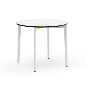 Stromborg Table - 36" Round Dining Tables Knoll Bright white laminate Yellow 