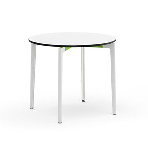 Stromborg Table - 36" Round Dining Tables Knoll Bright white laminate Lime Green 