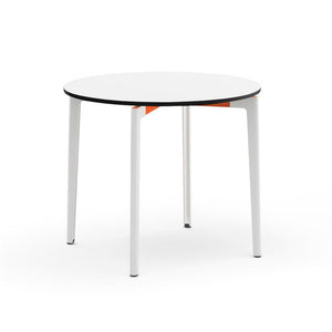 Stromborg Table - 36" Round Dining Tables Knoll Bright white laminate Orange 