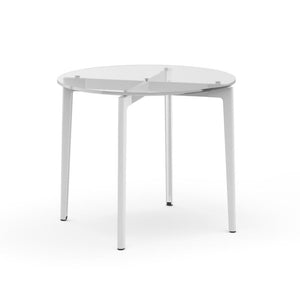 Stromborg Table - 36" Round Dining Tables Knoll Clear Glass White 