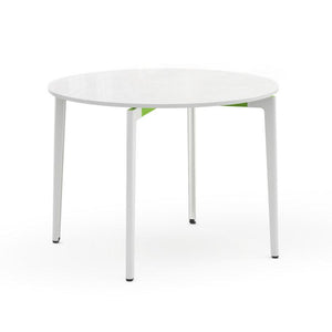 Stromborg Table - 42" Round Dining Tables Knoll Vetro Bianco Lime Green 