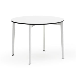 Stromborg Table - 42" Round Dining Tables Knoll Bright white laminate Dark Charcoal 