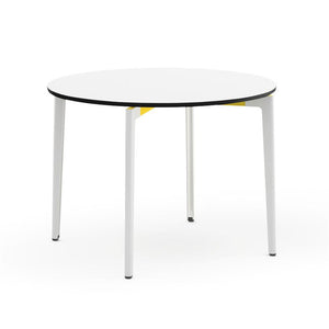 Stromborg Table - 42" Round Dining Tables Knoll Bright white laminate Yellow 