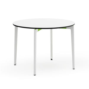 Stromborg Table - 42" Round Dining Tables Knoll Bright white laminate Lime Green 