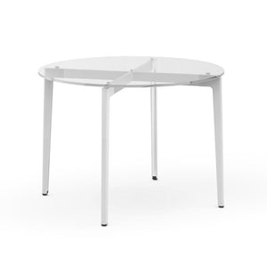 Stromborg Table - 42" Round Dining Tables Knoll Clear glass White 