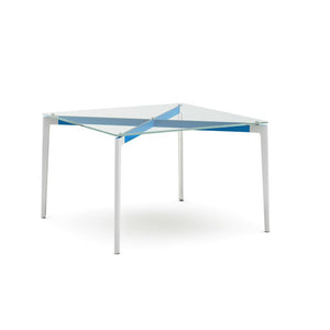Stromborg Table - 42" Square Dining Tables Knoll Clear glass Blue 