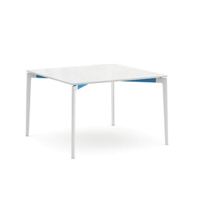 Stromborg Table - 42" Square Dining Tables Knoll Vetro Bianco Blue 