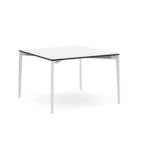 Stromborg Table - 42" Square Dining Tables Knoll Laminate, Bright White Dark Charcoal 