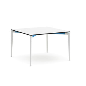 Stromborg Table - 42" Square Dining Tables Knoll Laminate, Bright White Blue 