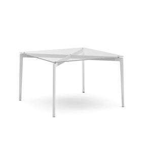 Stromborg Table - 42" Square Dining Tables Knoll Clear glass White 