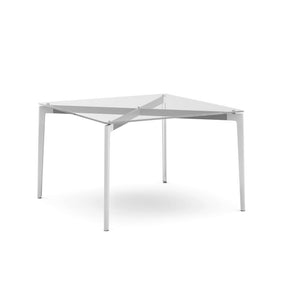 Stromborg Table - 42" Square Dining Tables Knoll Clear glass Dark Charcoal 