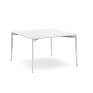 Stromborg Table - 48" Square Dining Tables Knoll Vetro Bianco Dark Charcoal 