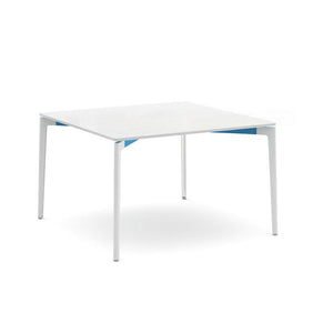 Stromborg Table - 48" Square Dining Tables Knoll Vetro Bianco Blue 