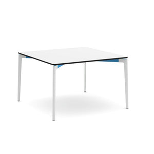 Stromborg Table - 48" Square Dining Tables Knoll Laminate, Bright White Blue 