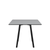 Emeco Su Cafe Square Table Dining Tables Emeco Square Top 36” Black Anodized Aluminum Legs Gray HPL