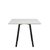 Emeco Su Cafe Square Table Dining Tables Emeco Square Top 36” Black Anodized Aluminum Legs White Laminate Plywood