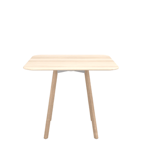 Emeco Su Cafe Square Table Dining Tables Emeco Square Top 36” Natural Wood Legs Accoya Wood
