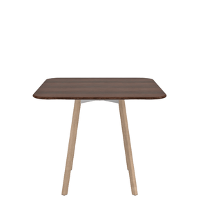 Emeco Su Cafe Square Table Dining Tables Emeco Square Top 36” Natural Wood Legs Walnut Wood