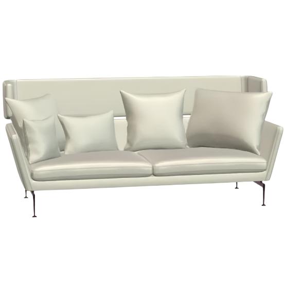 Suita Three-Seater Sofa - Pointed Back Cuhsions With Head Section Sofa Vitra 