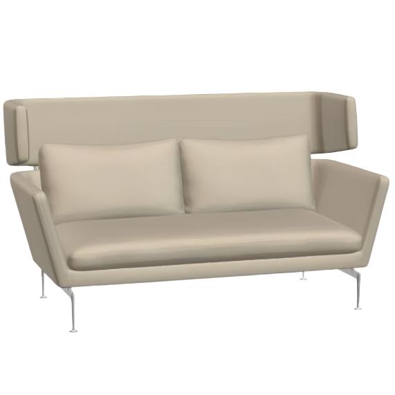 Suita Two-Seater Sofa - Firm Classic Back Cushions With Head Section Sofa Vitra 