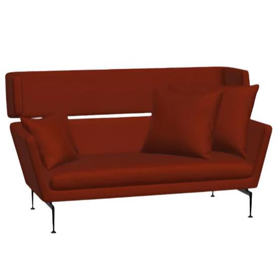 Suita Two-Seater Sofa - Pointed Back Cuhsions With Head Section Sofa Vitra 