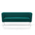 Suita Club Sofa sofa Vitra Polished Aluminum Laser - Teal blue 