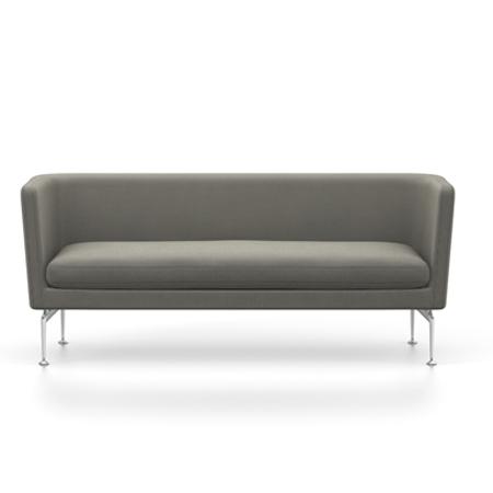 Suita Club Sofa sofa Vitra Polished Aluminum Credo - Salt n pepper 