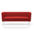 Suita Club Sofa sofa Vitra Polished Aluminum Credo - Red chilli 