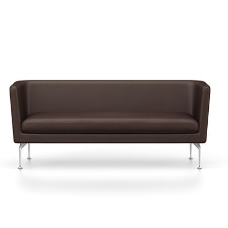 Suita Club Sofa sofa Vitra Polished Aluminum Vitra Leather - Maroon 