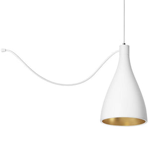 Swell Narrow Pendant hanging lamps Pablo White/Brass 