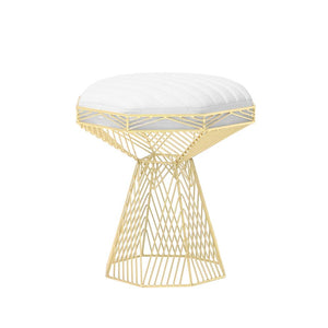 Switch Table/Stool side/end table Bend Goods Gold+$80.00 White Vegan Leather Pad +$100.00 