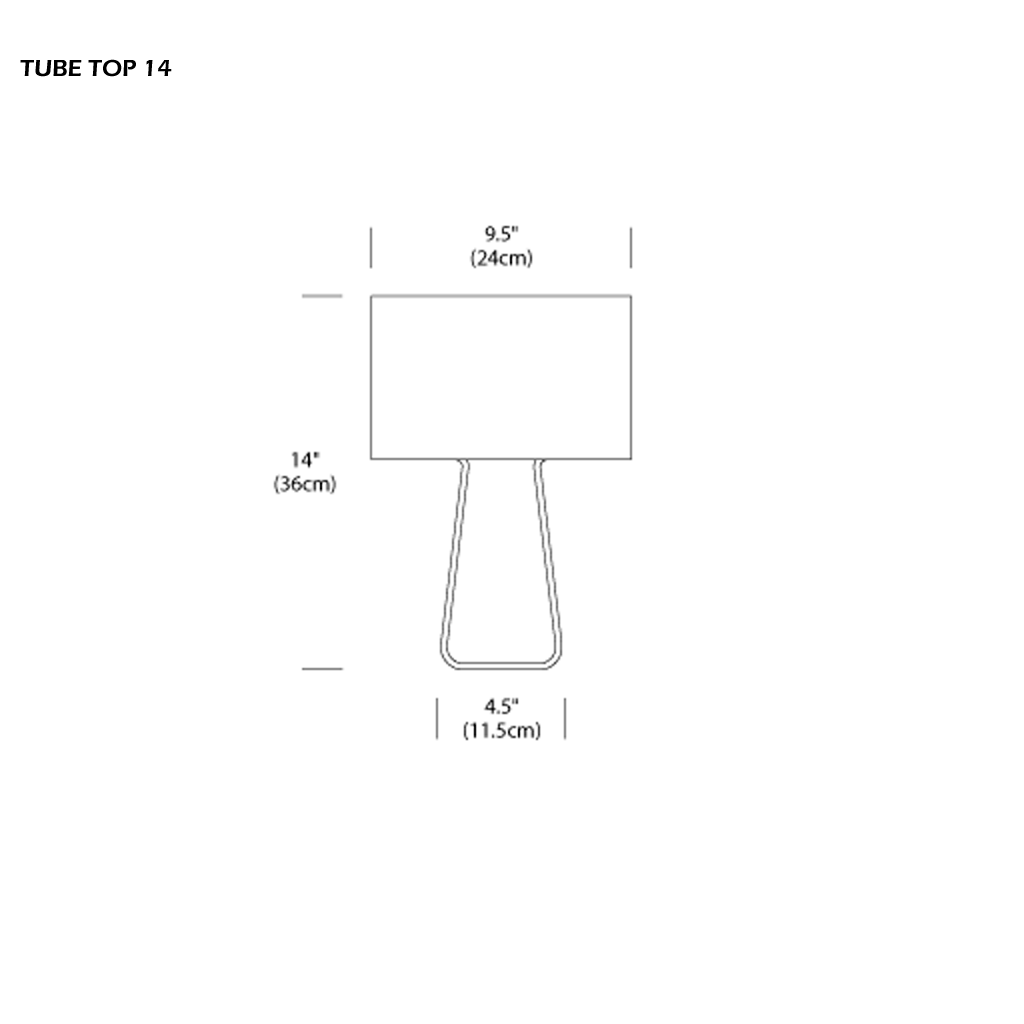 Tube Top Table Lamp - Colors Table Lamps Pablo 
