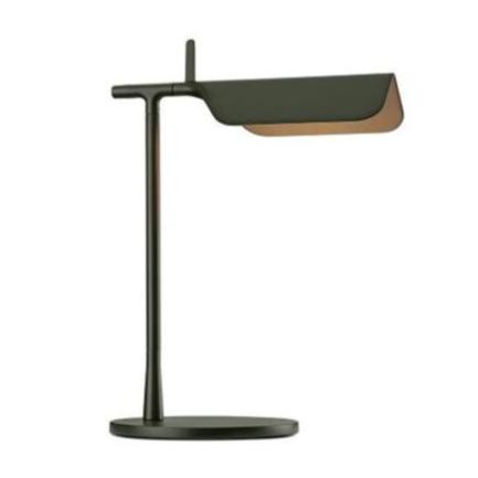 Tab Table LED Lamp 90° Rotatable Head Table Lamps Flos Dark Green Matte 