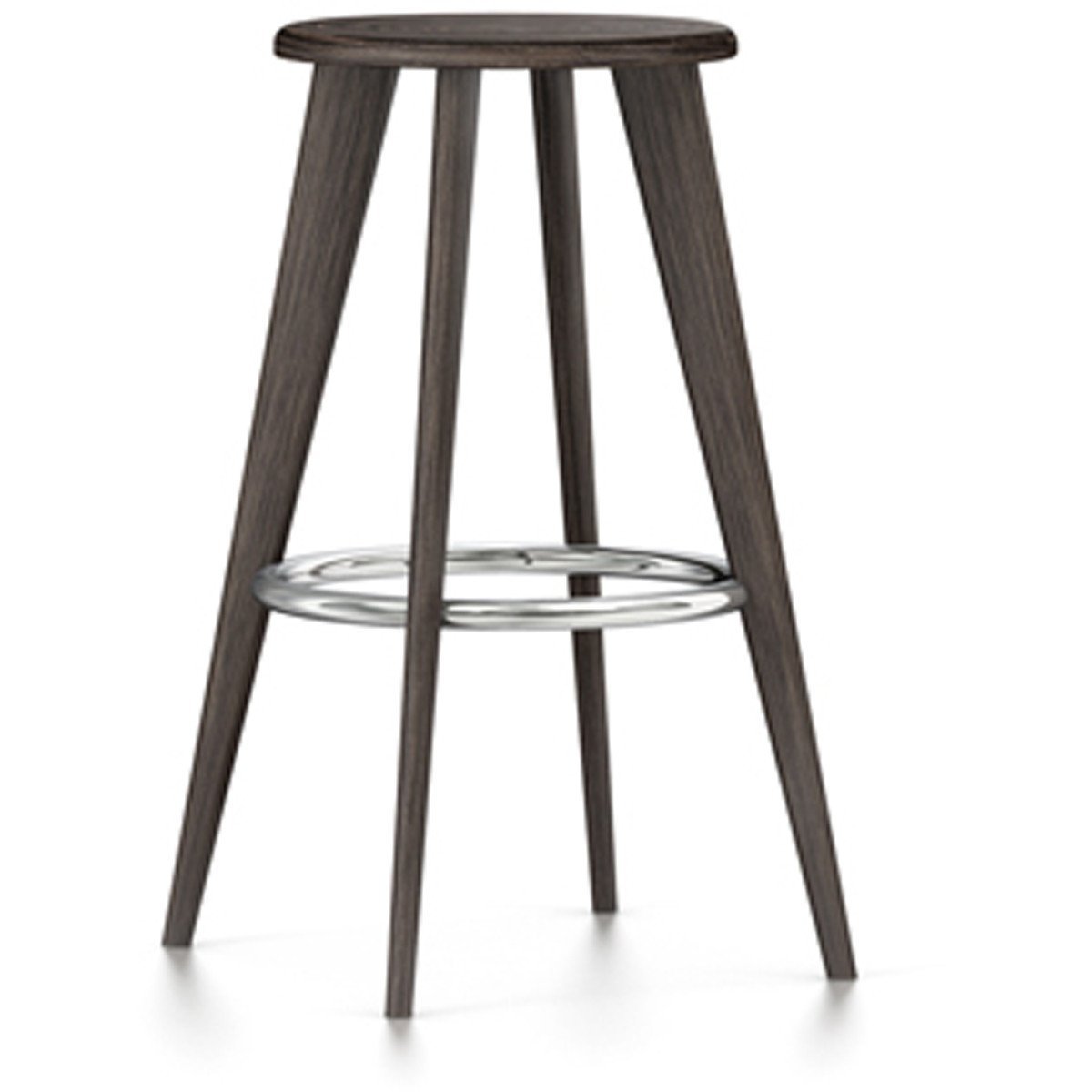 Tabouret Haut Stool by Vitra Stools Vitra Dark Oak Chrome 