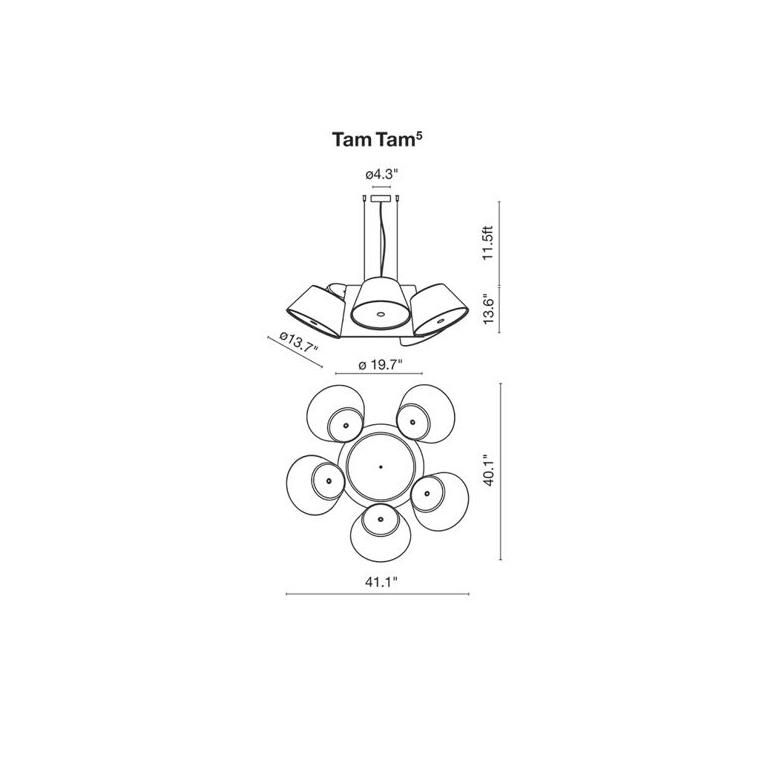 Tam Tam 5 Suspension Lamp suspension lamps Marset 