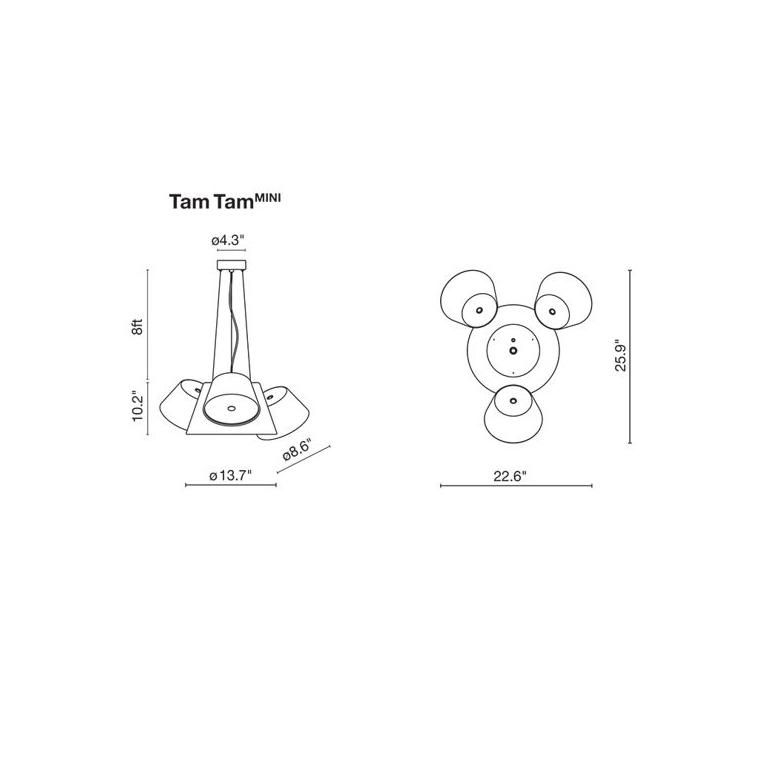 Tam Tam Mini Suspension Lamp suspension lamps Marset 