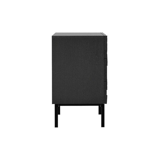 Teak Graphic Black Chest of Drawers storage Ethnicraft 