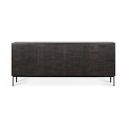 Teak Grooves Sideboard storage Ethnicraft 4 doors 