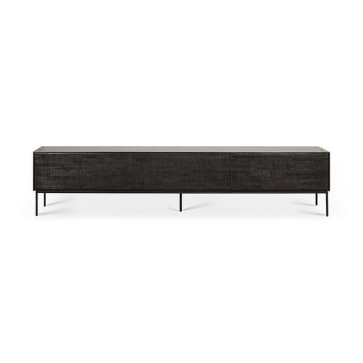 Teak Grooves TV Cupboard storage Ethnicraft 1 Flip-Down Door - 2 Drawers 