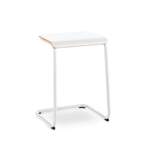 Toboggan Pull Up Table side/end table Knoll Bright White Frame & Top 
