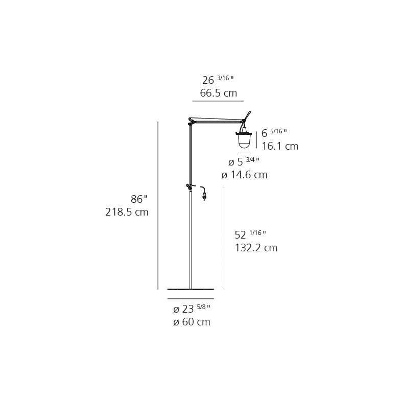 Tolomeo Mega Outdoor Lantern Floor Lamp Floor Lamps Artemide 